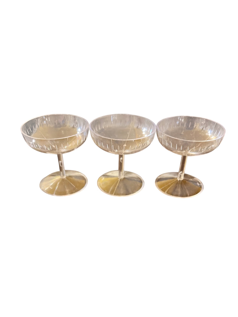 3 Champagne Glass Cake and Cupcake Toppers