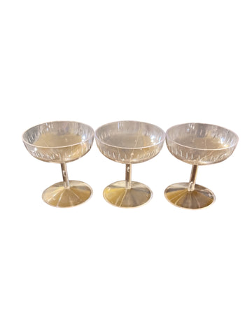 3 Champagne Glass Cake and Cupcake Toppers