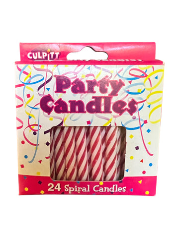 Red & White Spiral Candles