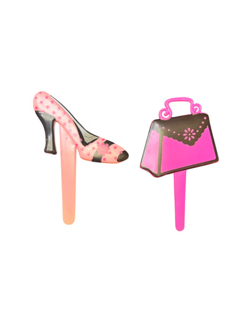 12 Fabulous in Pink (Purse & Shoe) Cupcake Picks