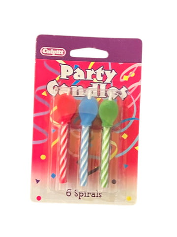 Balloon Top Spiral Candle Set