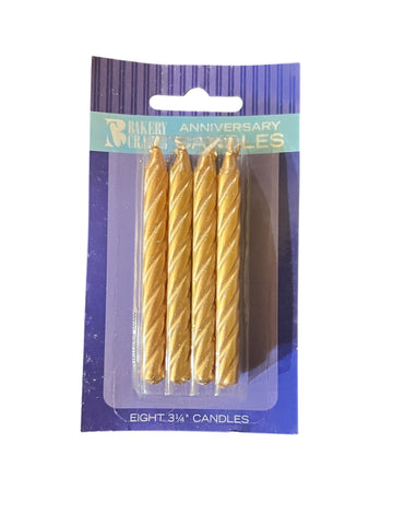 Gold Spiral Candles