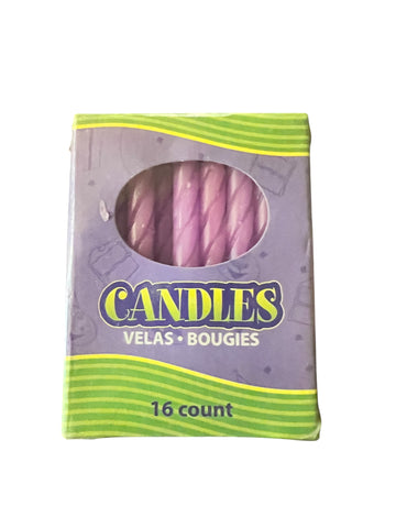 Light Purple Spiral Party Candles