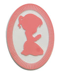 Reversible Praying Child Silhouette Cake Topper Plaque