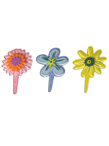 Spring Flowers Cupcake Picks – Set of 10