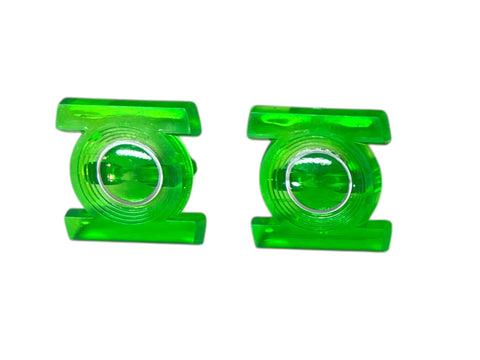 Green Lantern Cupcake Rings – Set of 7