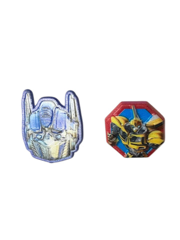 Transformers Optimus Prime and Bumblebee Cupcake Topper Rings - Set of 4