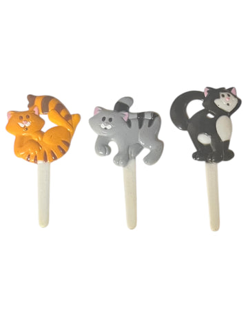 Kitty Cat Cupcake Picks – Set of 4
