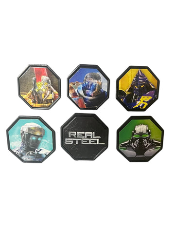 Real Steel Cupcake Topper Rings - Set of 12