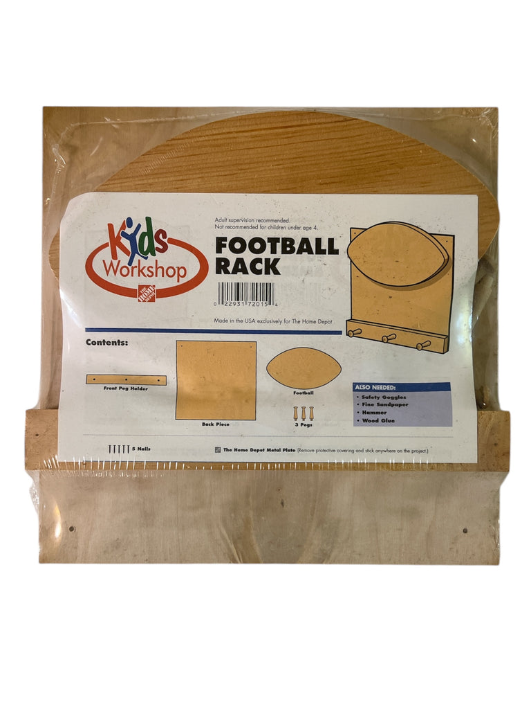 Home Depot Kids Workshop Wood Football Rack