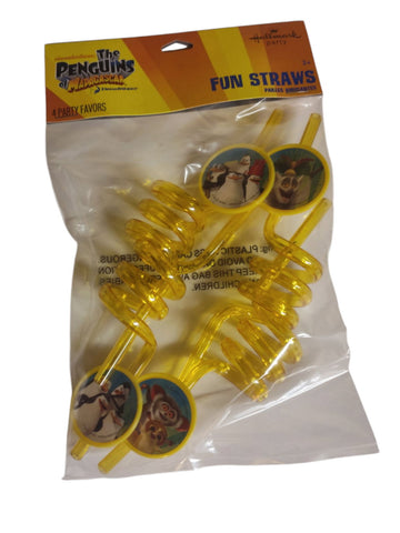 Penguins of Madagascar Fun Straws