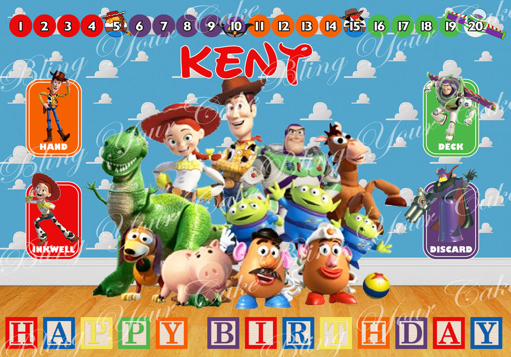 Disney Lorcana Toy Story Mat Edible Icing Sheet Cake Decor Topper - LOR8
