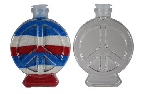 Peace Sign Sand Art Bottle