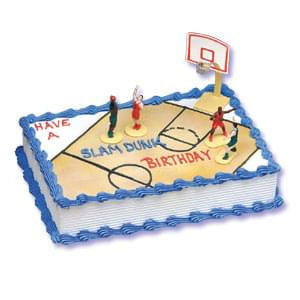 Boys' Basketball Cake Decor Topper Set