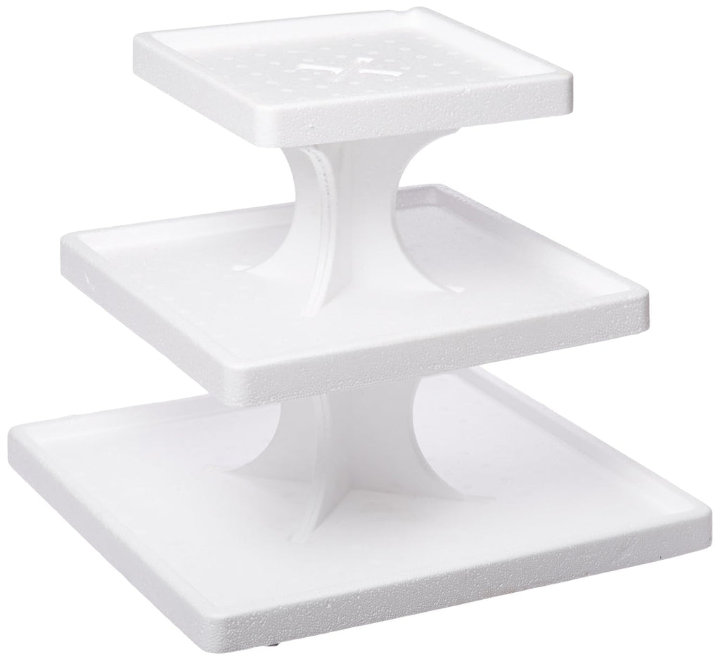 3 Tier Treat Tree Styrofoam Square Cupcake Stand
