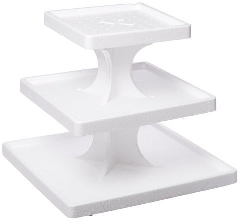 3 Tier Treat Tree Styrofoam Square Cupcake Stand