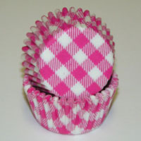 Pink Gingham Cupcake Liner Baking Cups