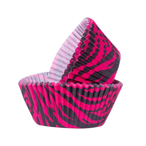 Pink with Black Zebra Stripes Cupcake Liner Cupcake Baking Cups