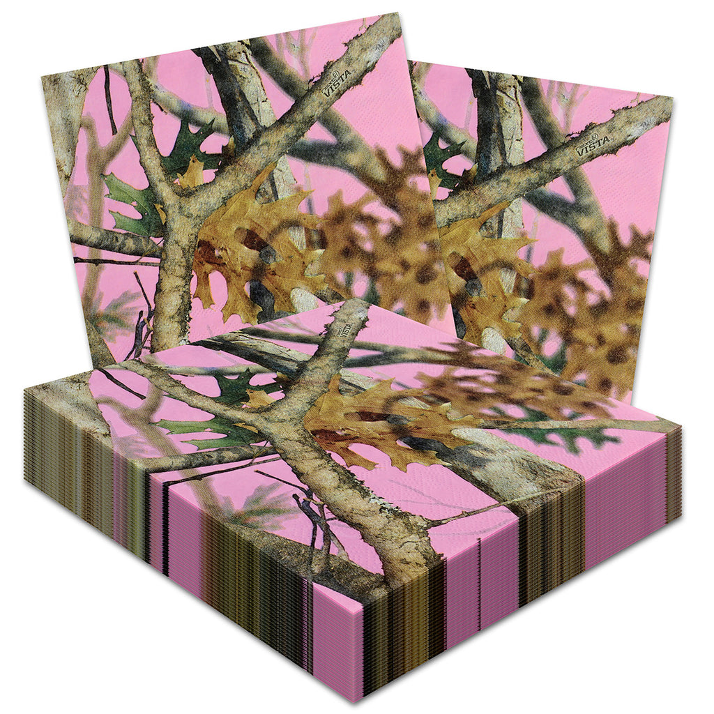 Havercamp Pink Camo Beverage Napkins