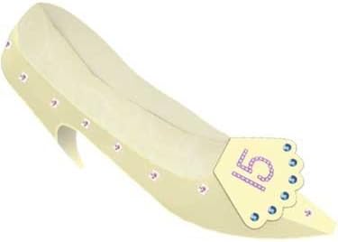 Elegant Quinceañera Shoe Treat Holder Party Favor Boxes - Set of 8