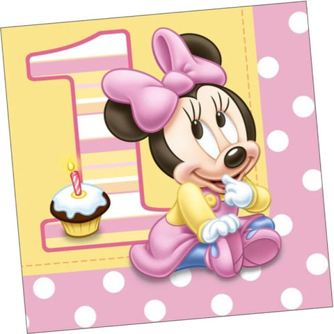 Disney Baby Minnie Mouse 1st Birthday Party Lunch Napkins