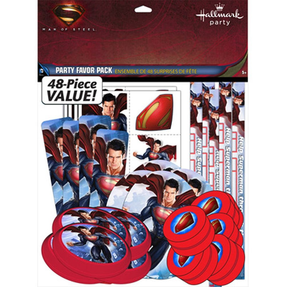 Superman Man of Steel Birthday Party Favor Pack