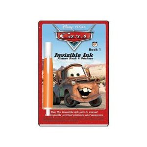 Disney Pixar Cars Invisible Ink Picture Book with Stickers - Book 1