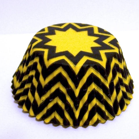 Yellow Chevron Stripe Cupcake Liner Baking Cups