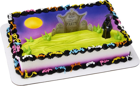 Grim Reaper and Gravestone Cake Topper