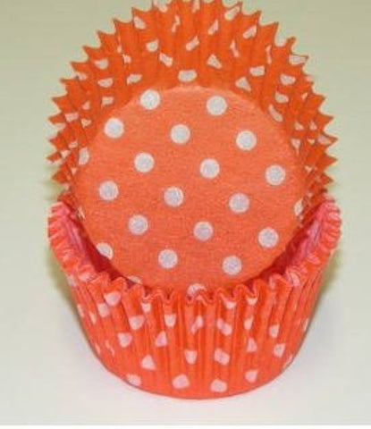 Orange Polka Dots Cupcake Liner Baking Cups