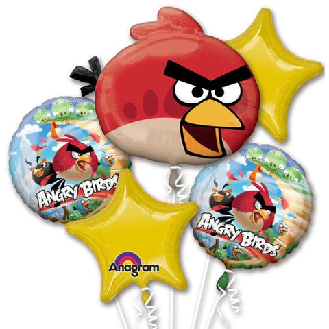 Angy Birds Balloon Bouquet