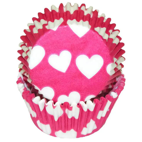 Pink with white Hearts Cupcake Liner Cupcake Baking Cups