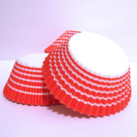 Orange with White Circles Cupcake Baking Cups