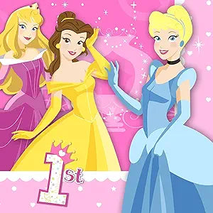 Disney Princess First 1st Birthday Princess Lunch Napkins