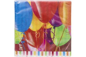 Birthday Balloons Beverage Napkins