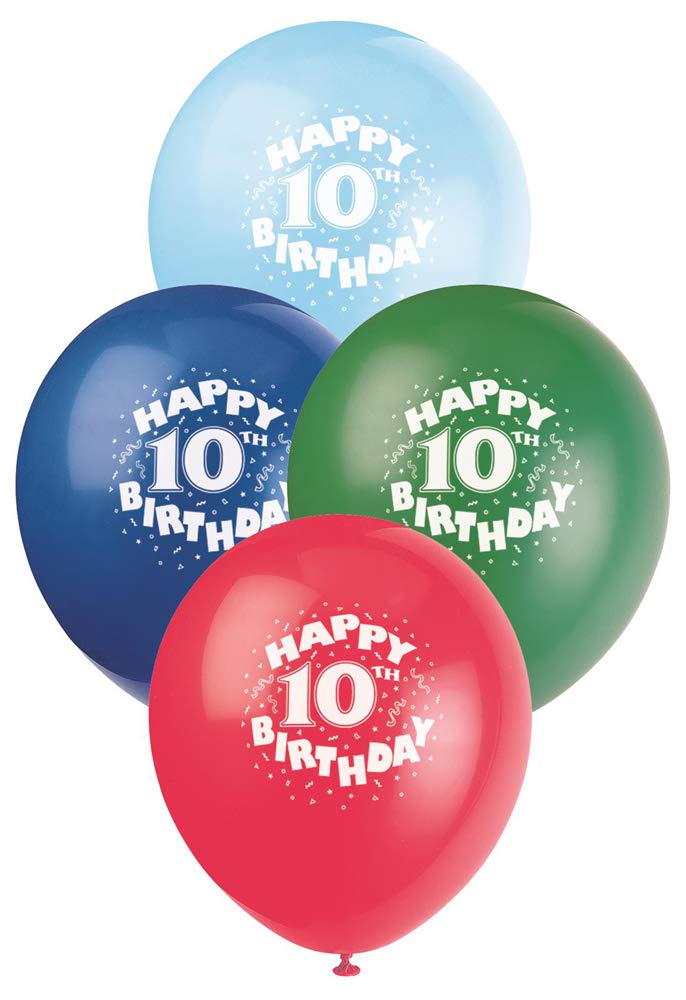 Happy 10th Birthday Latex Balloons