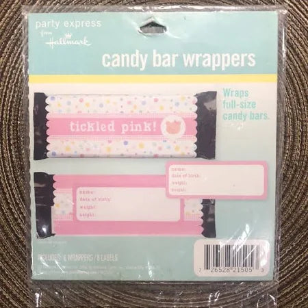 Ticlled Pink Baby Girl Candy Bar Wrapper