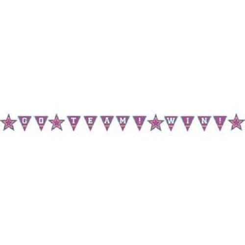 Cheerleading Sports Hanging Banner - GO TEAM! WIN!