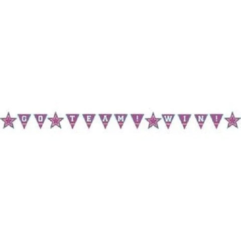 Cheerleading Sports Hanging Banner - GO TEAM! WIN!