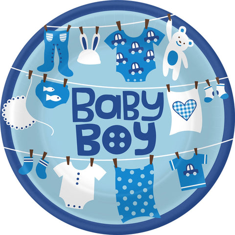 Cute as a Button Baby Boy Dinner Plates