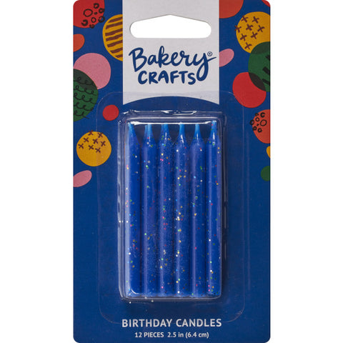 Blue Glitter Candles