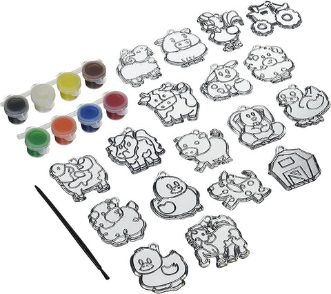 Farm Animal Suncatcher Activity Kit - 22 pieces