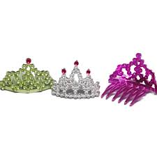 6 Assorted Mini Tiara Cupcake Toppers