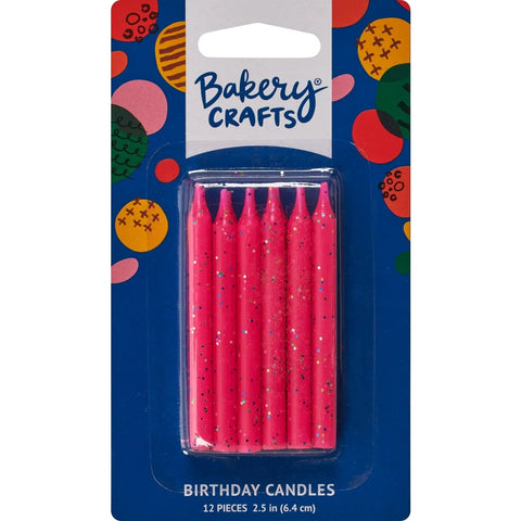 Pink Glitter Candles