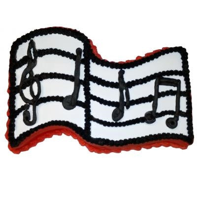 Pantastic White Plastic Music Notes Cake Pan