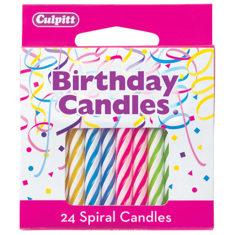 Neon Primary Spiral Candle Set