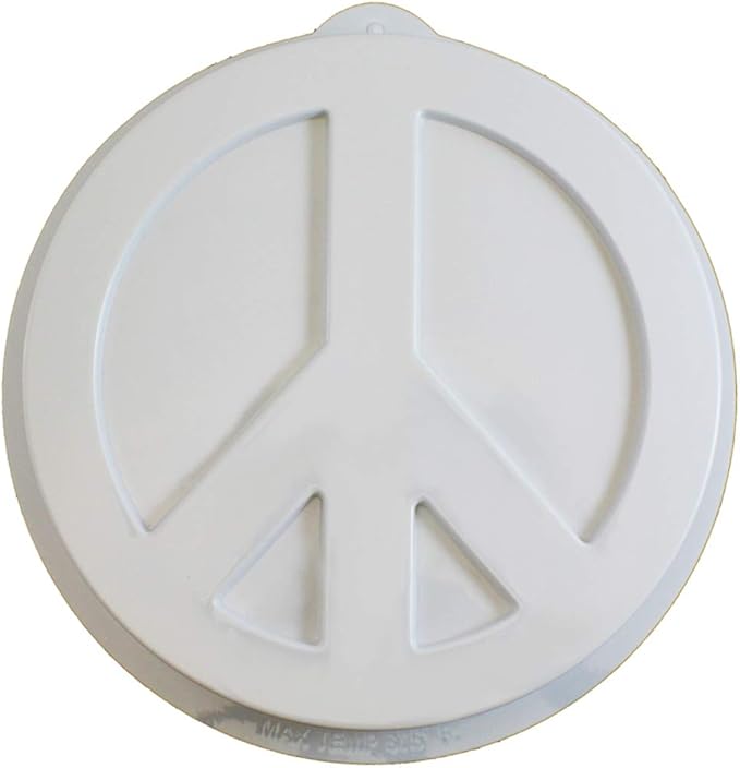 Pantastic White Plastic Peace Sign Cake Pan