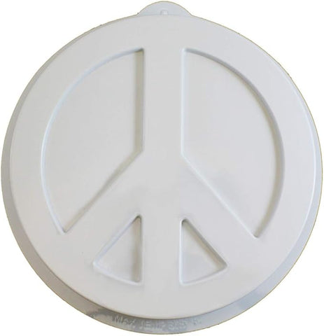 Pantastic White Plastic Peace Sign Cake Pan