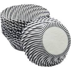 Black Pisa Carnival Stripe Cupcake Liner Baking Cups