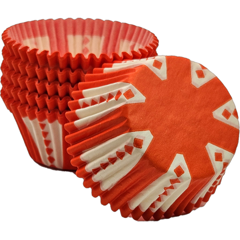 Orange with White Carnival Cupcake Baking Cups